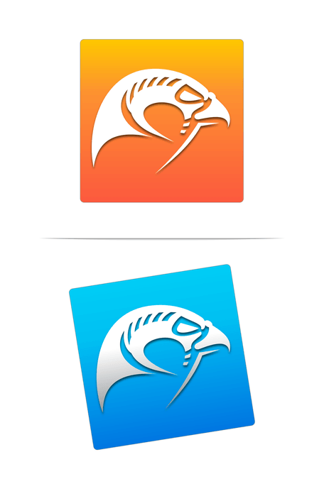 Create a Falcon Logo - Create a modern, simple mac app icon stylized after the falcon head