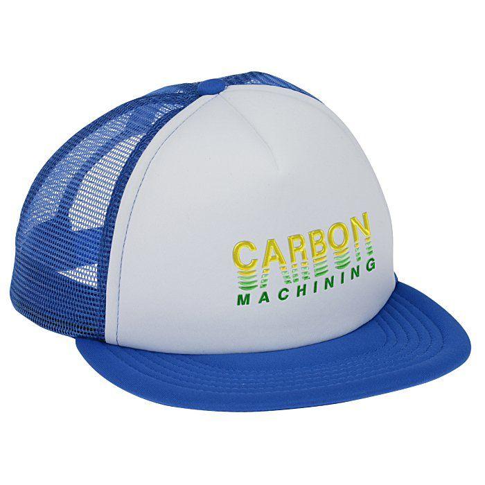 Mega Cap Logo - 4imprint.com: Mega Cap Flat Bill Foam Trucker Cap 138626