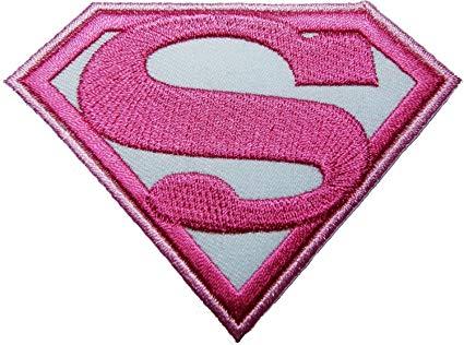 Superwoman Logo - Amazon.com: Superwoman pink patch Iron on Logo Vest Jacket cap ...