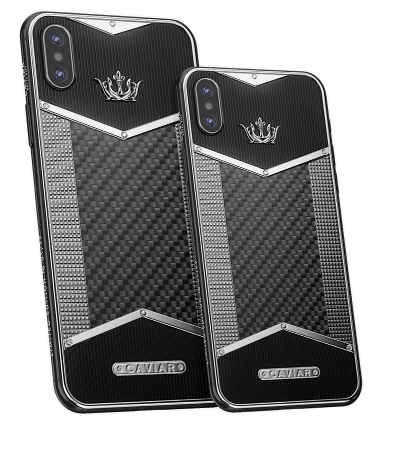 Black and White X Logo - Buy Caviar iPhone X-Edition Black White Carbon