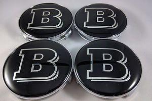 Brabus Logo - Details about 4 PC SET Mercedes Benz Wheel Center Caps Emblem Black BRABUS  Logo Hubcaps 75MM