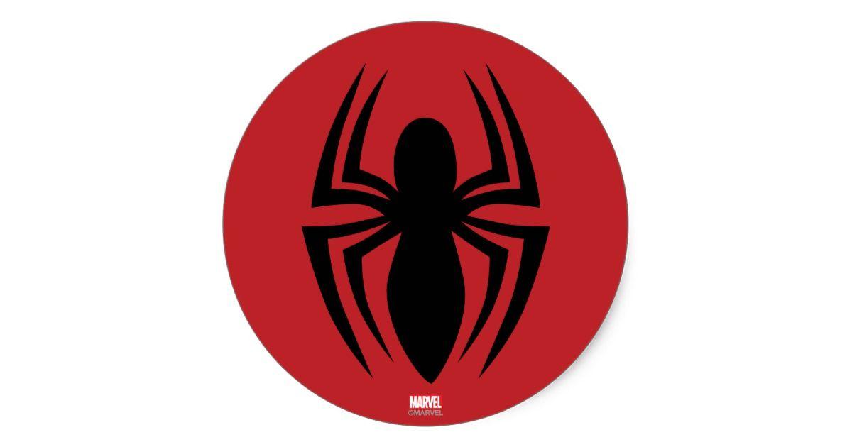 Spider-Man Spider Logo - Spider-Man Spider Logo Classic Round Sticker | Zazzle.com