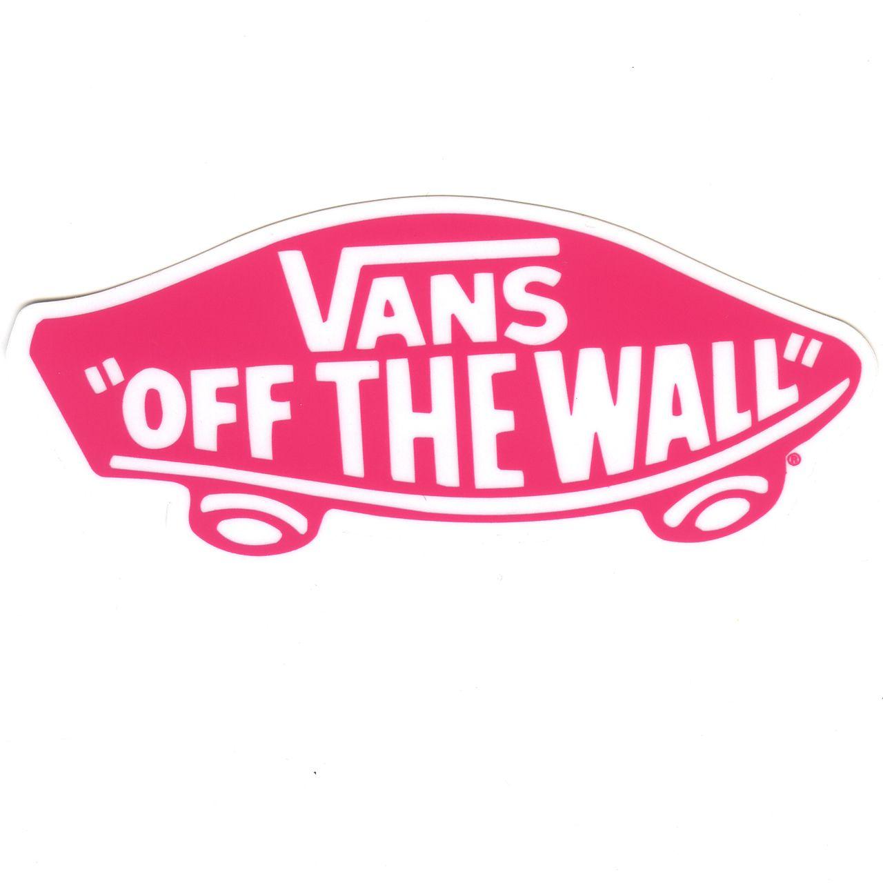 Pink Vans Logo - 1378 Pink VANS OFF THE WALL , 10 cm, decal sticker - DecalStar.com