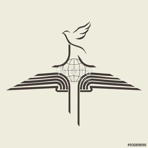 Open Globe Logo - Church logo. Globe, cross, open Bible, icon, mission trip, missions ...