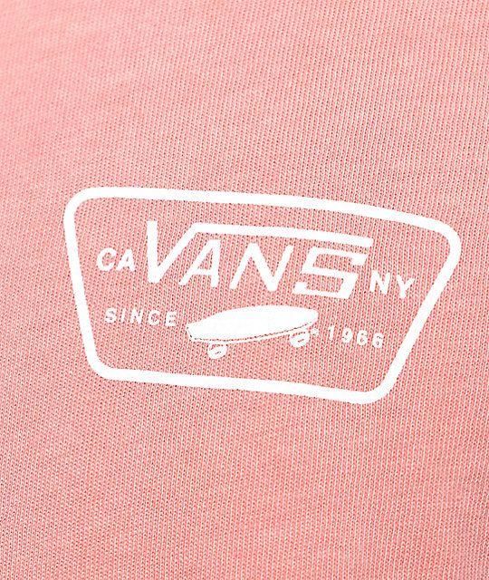 Pink Vans Logo - Urban Fashion Vans Pink Full Patch Pigment T Shirt For Men Chothing