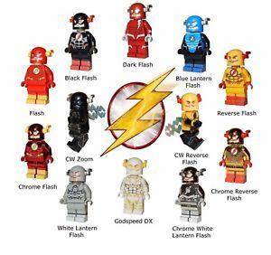White Lantern Flash Logo - Various **NEW** LEGO Custom Printed FLASH Minifigures