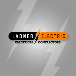 Electrical Company Logo - Logo Design Ladner Electric; two colors, lightning bolt separation