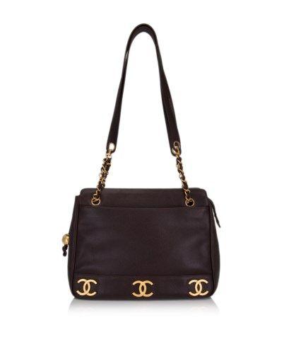 Interlocking CC Logo - Chanel Caviar Shoulder Bag with Interlocking CC Logo on Reebonz