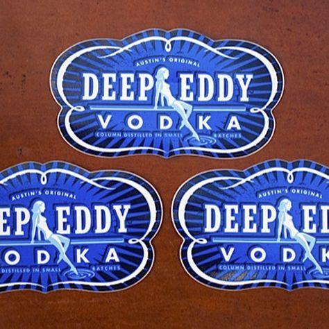 Deep Eddy Logo - vodka decals | Vodka Logo Stickers - Set of 3 [DEV1047STICBL3 ...