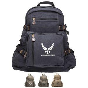 Backpack Air Force Logo - United Sates Air Force Emblem Army Sport Heavyweight Canvas Backpack ...