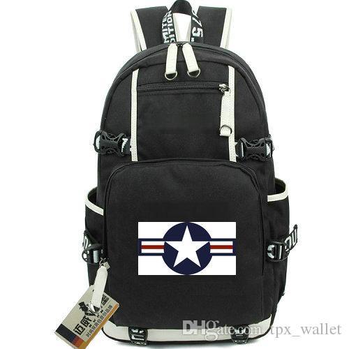 Backpack Air Force Logo - Airplane Emblem Day Pack USA Air Force Daypack Best Army Schoolbag ...