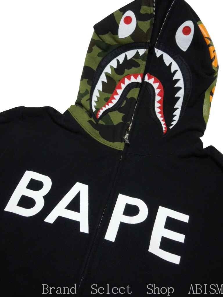 Black BAPE Shark Logo - brand select shop abism: A BATHING APE (APE) SHARK FULL ZIP HOODIE ...