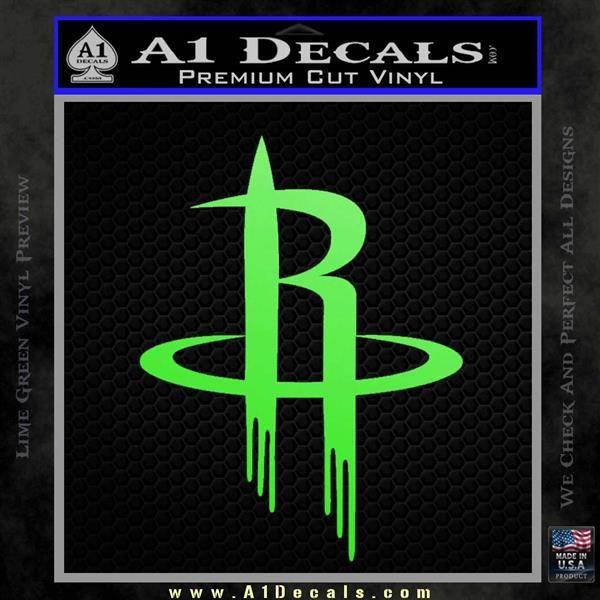 Lime Green R Logo - Houston Rockets R Logo Decal Sticker A1 Decals