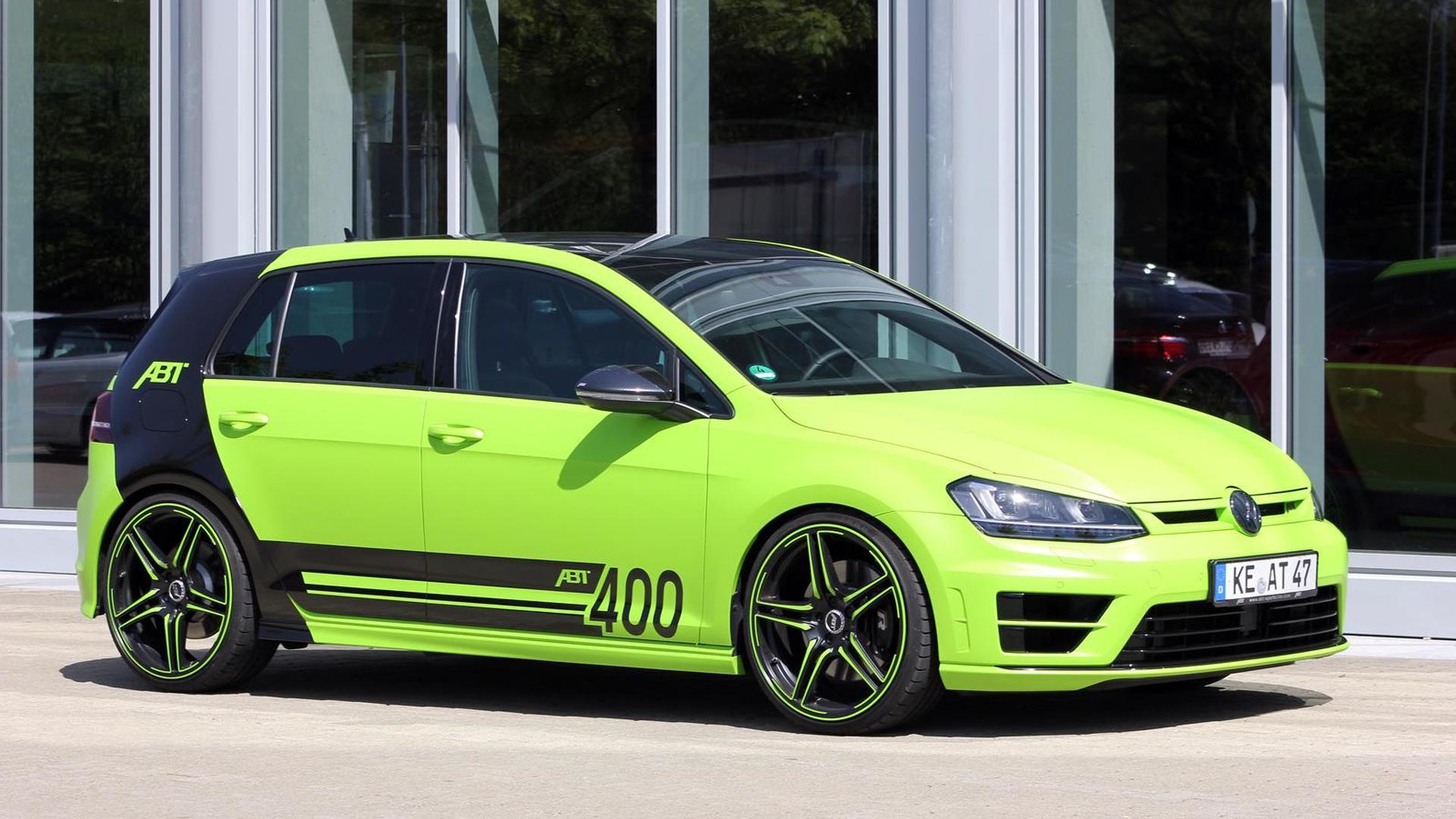 Lime Green R Logo - ABT brings 400 PS Golf R wearing lime green wrap to Worthersee