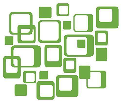 Lime Green R Logo - Wall Decor Plus More WDPM134 6-Inch and Smaller Funky Wall R/Squares ...