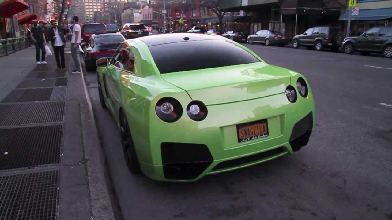Lime Green R Logo - LOUD LIME GREEN Nissan GT-R! LOUD Accelerations and Parked - YouTube
