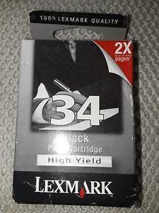 Old Lexmark Logo - NEW OLD STOCK LEXMARK 34 Black Print Ink Cartridge High Yield