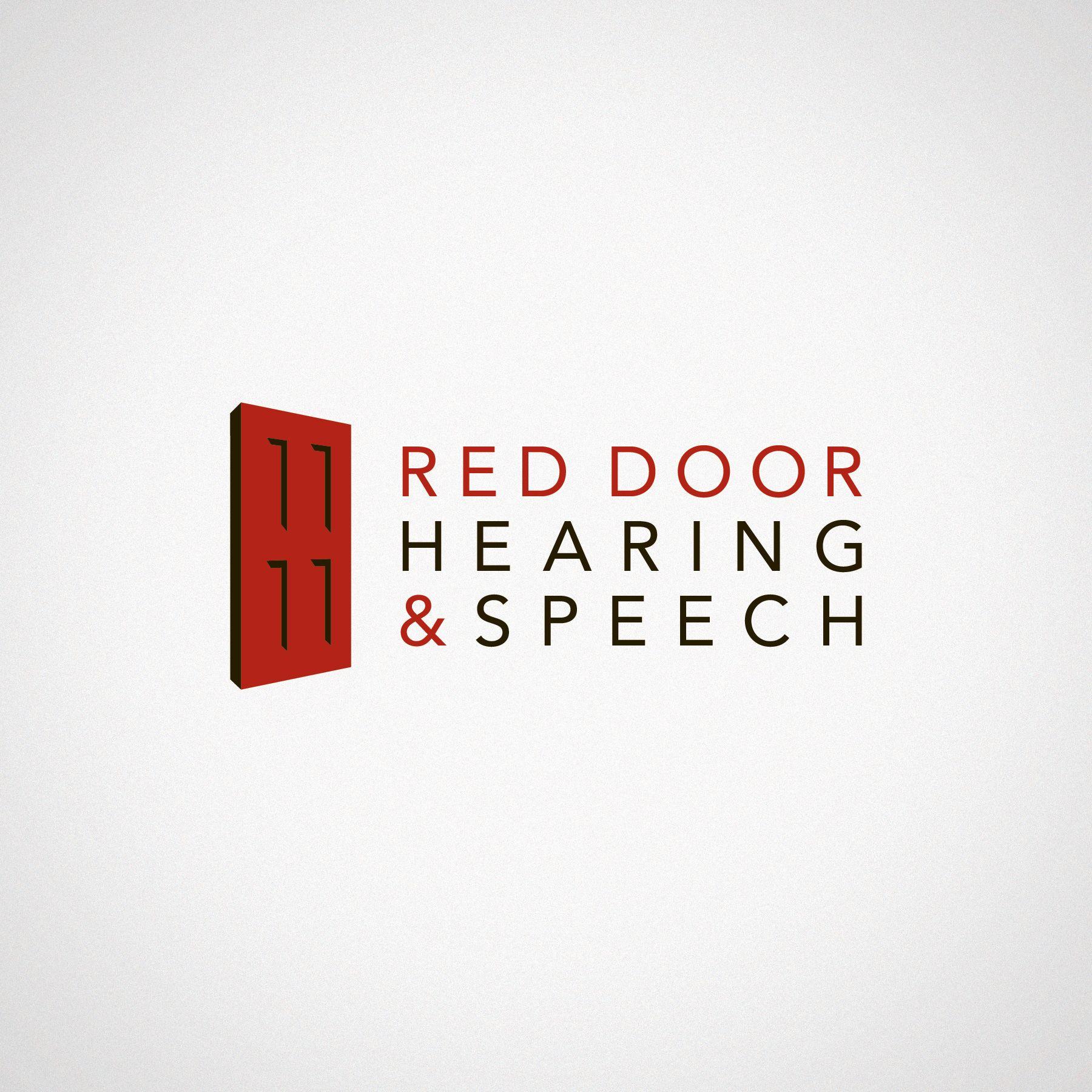 Red Speech Logo - Red Door Hearing & Speech Logo Design - Troy Templeman Design