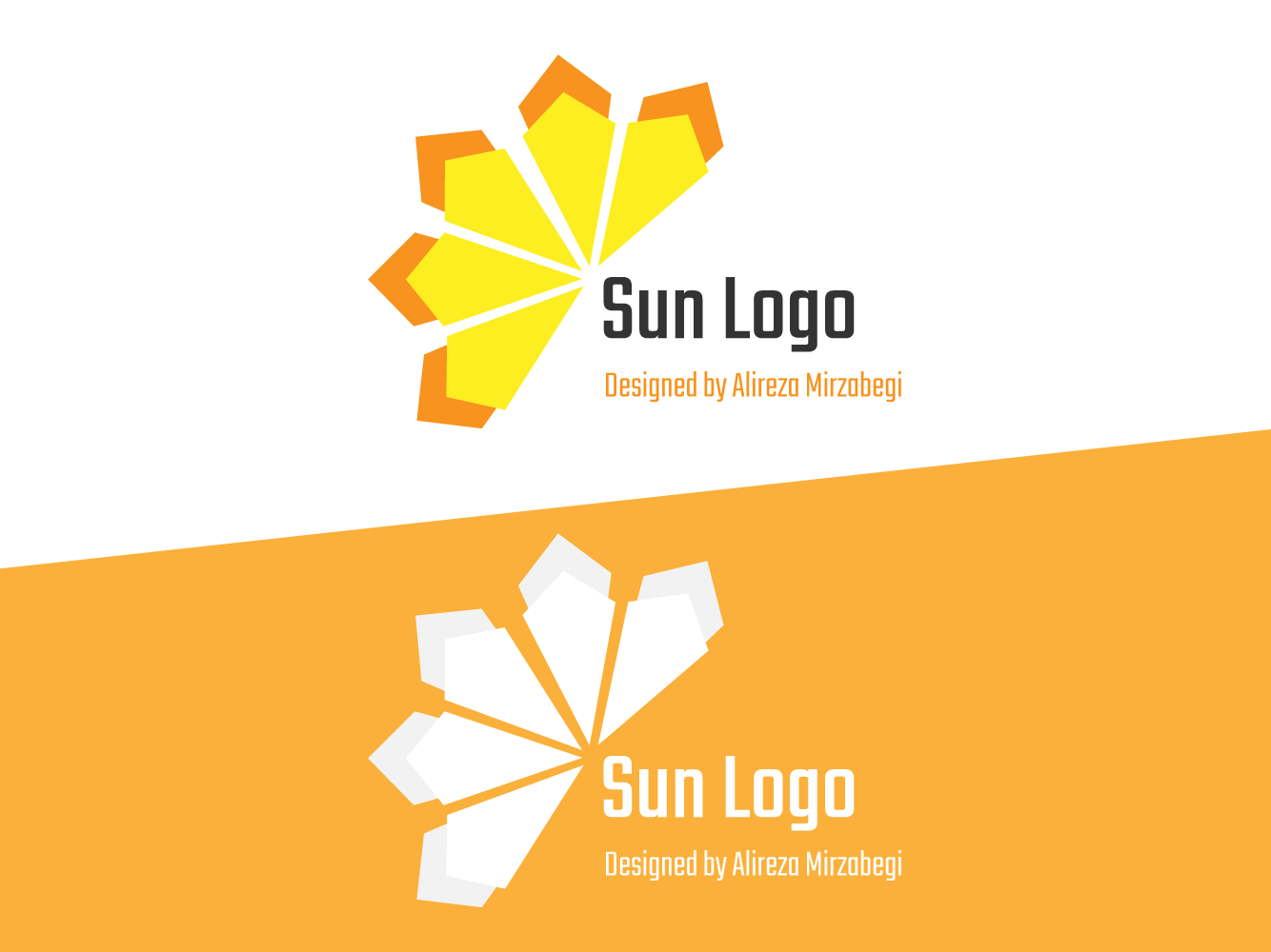 Orange Sun Logo - Sun Logo Design Flat