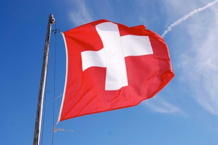 White Swiss Cross Red Background Logo - Swiss National Day in Switzerland