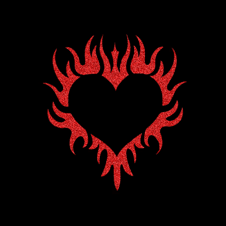 Black On Red Heart Logo - Black Red Heart Flames.gif Gif By Kaoru_05. Photobucket Art