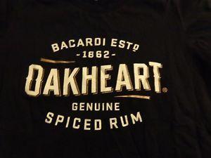 Bacardi Oakheart Logo - Bacardi Oakheart T Shirt..Black...Ladies Small...NEW | eBay