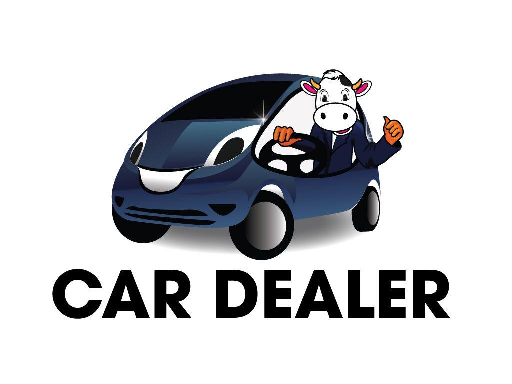 Cartoon Auto Sales Logo - Professional, Serious, Car Dealer Logo Design for Bluegrass CF USED