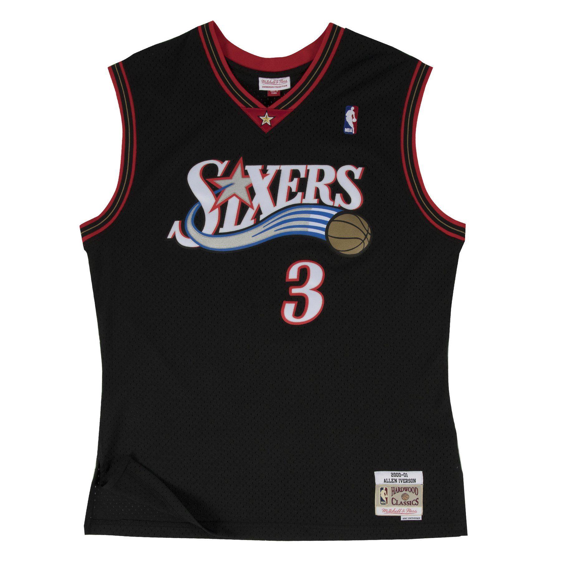 Allen Iverson Logo - Allen Iverson Philadelphia 76ers Retro Throwback Authentic