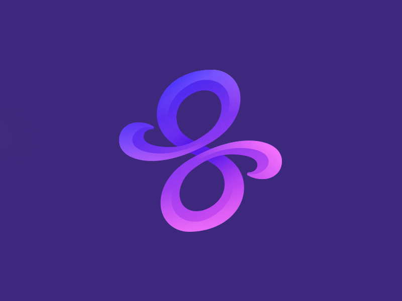 Purple S Gaming Logo - S Letter Mark Style