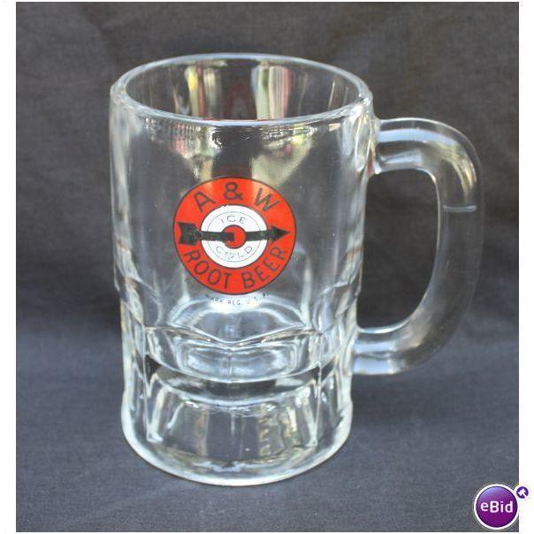 Root Beer Mug Logo - 1950's A&W Root Beer Mug with Red & Black Bullseye Logo on eBid ...
