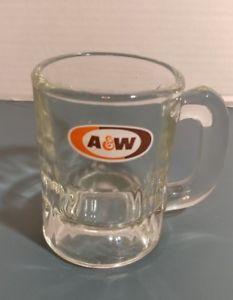 Root Beer Mug Logo - Vintage Small A&W - Oval Logo - Root Beer Mug 3 1/4