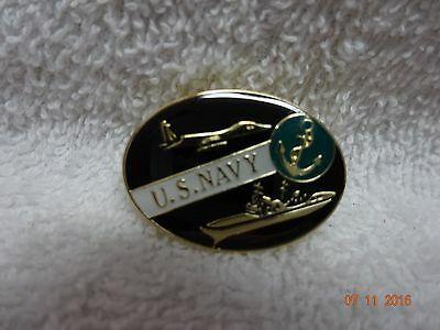 Red and Blue Ribbon Airline Logo - UNITED STATES Navy lapel pin 