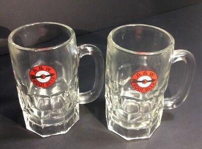 Root Beer Mug Logo - A&W ROOT BEER Mugs A Pair Of Bullseye Arrow Logo Heavy Glass 5 3/4 ...