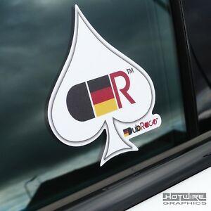 VW Car Club Logo - DUBRACE Club Car Sticker - VAG - VW AUDI - Ace of Dub Logo - Euro ...