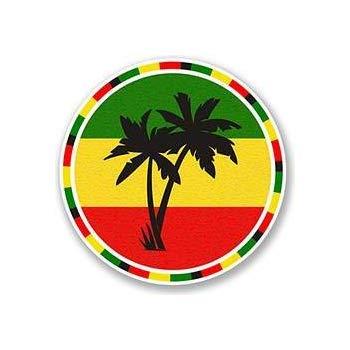 Rasta Vans Logo - Amazon.com: Jamaica Rasta Palm Tree Vinyl Decals Stickers (TWO PACK ...