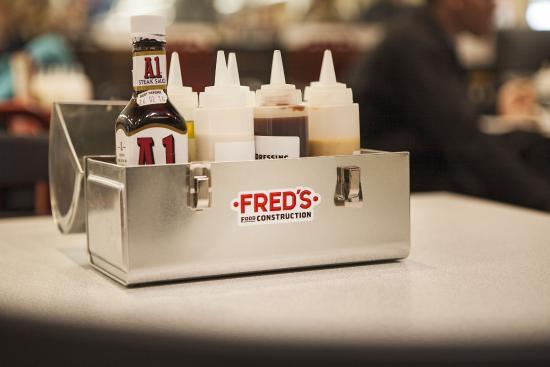 Freds Food Logo - Fred's sauces lunch box of Fred's Food Construction