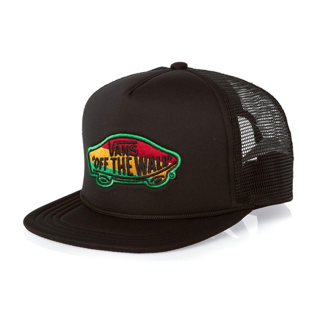 Rasta Vans Logo - Vans Classic Patch Trucker Cap - Black/Rasta | Free Delivery options