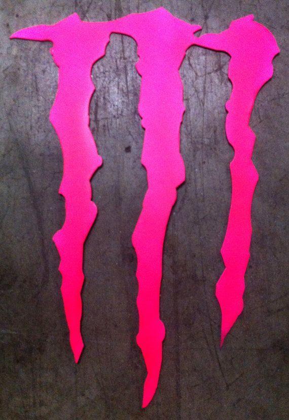 Pink Monster Logo - Pink Monster Energy Drink | 12 inch Pink MONSTER Energy Drink Logo M ...