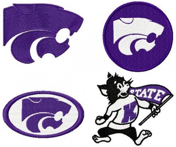 Kansas State Logo - Kansas State Wildcats logo machine embroidery design for instant