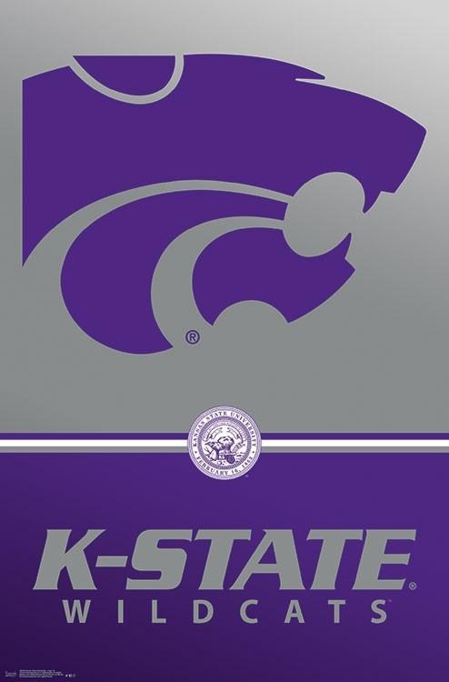 Kansas State Logo - Kansas State University Wildcats Official NCAA Team Logo Poster ...
