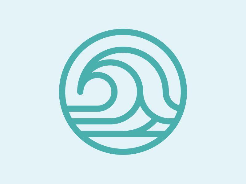 Waves Logo - Wave Icon | #Leadbetter | Surf logo, Logo design, Logos