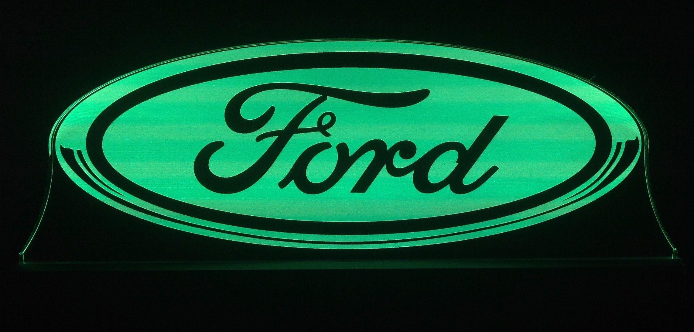 Green Ford Logo - Ford Logo Edgelit Signs. Custom LED SignsJB Edgelit Signs