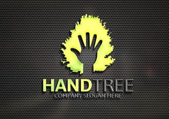 Hand Tree Logo - Hand Tree Logo ~ Logo Templates ~ Creative Market