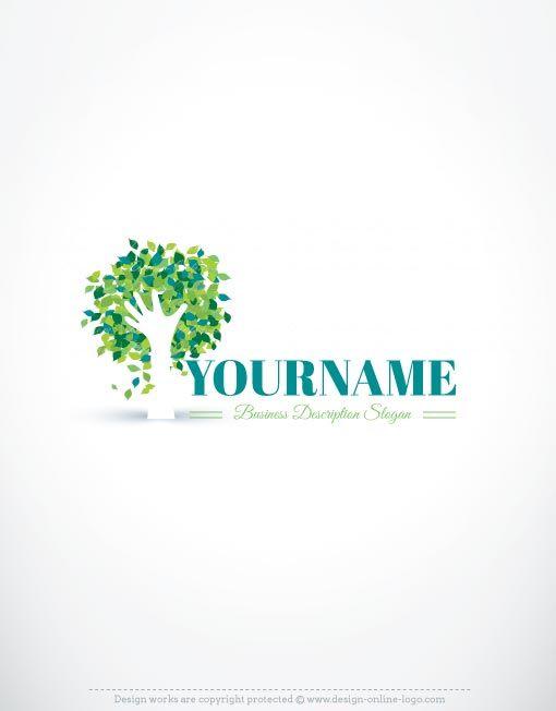 Hand Tree Logo - Hand Tree logo template + FREE Business Card Design