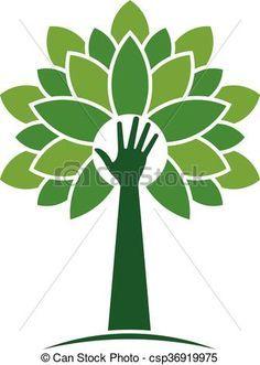 Hand Tree Logo - Best Trees Logo image. Tree logos, Picture invitations