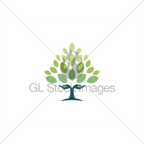 Hand Tree Logo - Tree Hand Natural Logo, Hand Tree Logo Symbol, Wellness Y... · GL ...