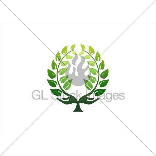 Hand Tree Logo - Hand Tree Logo, Tree Natural Plant Ecology Symbol Icon, W. · GL