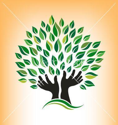 Hand Tree Logo - Supporting hand tree logo vector 1526247 - by Deskcube on ...