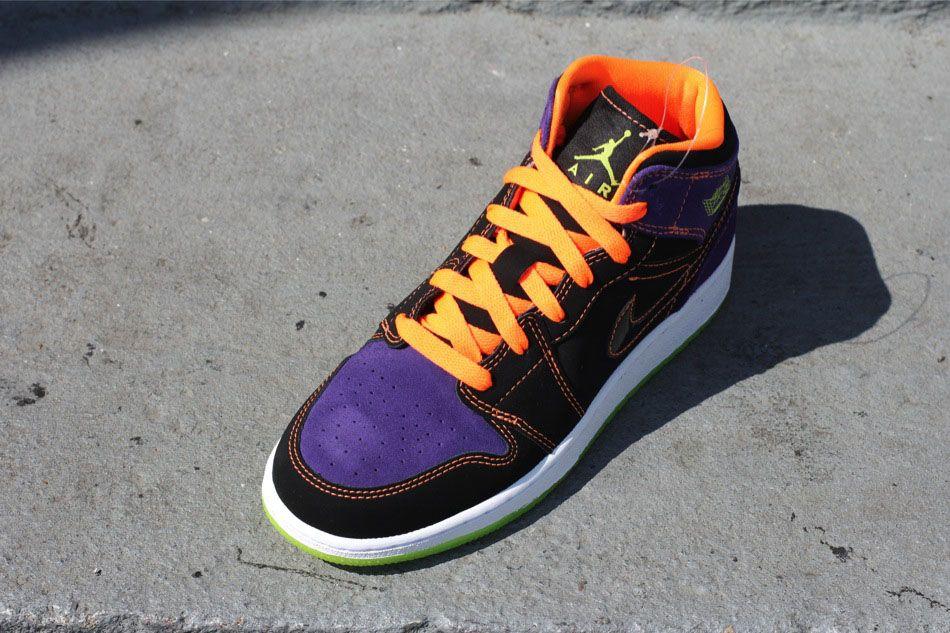 Purple Orange and Black Logo - Air Jordan 1 Phat GS - Black / Purple / Orange | Sole Collector