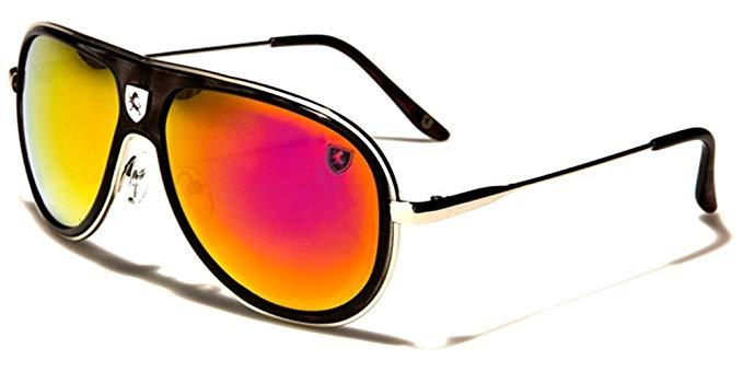 Purple Orange and Black Logo - Khan men's aviator fashion sunglasses Sports Driving UV400 Free ...